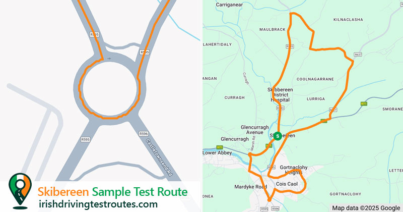 Skibereen driving test route map